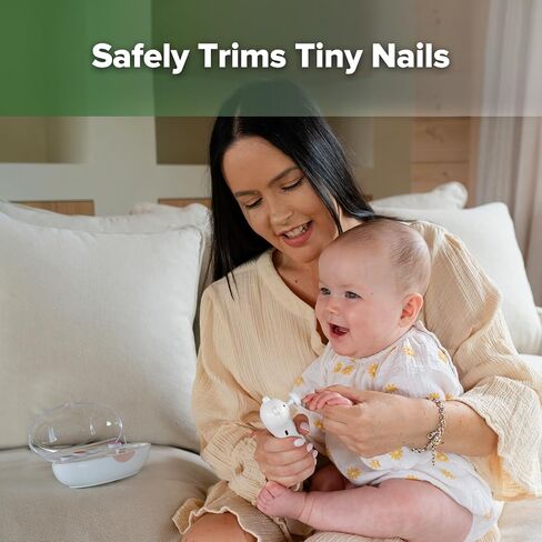 haakaa Rechargeable Baby Nail File, Electric Trimmer with LED Light | Baby Nail Trimmer with Safety Control, Quiet Motor, 6 Replacement Heads and Charging Cable for Fingernail and Toenail Care in Kuwait