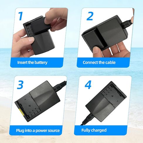 NB-2L NB-2LH Battery Charger Compatible with Canon EOS Rebel XT XTi PowerShot G7 G9 S80 S70 S60 S50 S45 S40 S30 DC420 DC410 EOS 400D 350D VIXIA HF R10 Elura 40 50 60 Digital Cameras in Kuwait