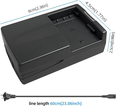 NB-2L NB-2LH Battery Charger Compatible with Canon EOS Rebel XT XTi PowerShot G7 G9 S80 S70 S60 S50 S45 S40 S30 DC420 DC410 EOS 400D 350D VIXIA HF R10 Elura 40 50 60 Digital Cameras in Kuwait