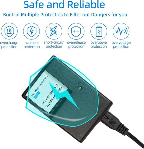 NP-BG1 Battery Charger for BC-CSG BC‑CSGB NP‑BG1 NP‑FG1 Batteries Compatible with Sony DSC-H3, H7, H9, H10, W120, W130, W150, W170 Camera in Kuwait