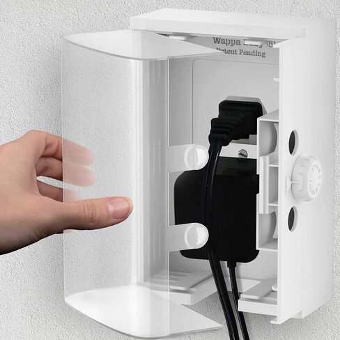 Clear Outlet Cover Box [Patented] Double Lock for Much Better Toddler Proofing, Easier Operation, Simple 3 Step Install with Included Screws. Provides Extra Space Inside for Plugs in Kuwait