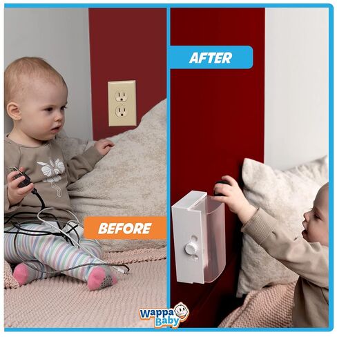 Clear Outlet Cover Box [Patented] Double Lock for Much Better Toddler Proofing, Easier Operation, Simple 3 Step Install with Included Screws. Provides Extra Space Inside for Plugs in Kuwait