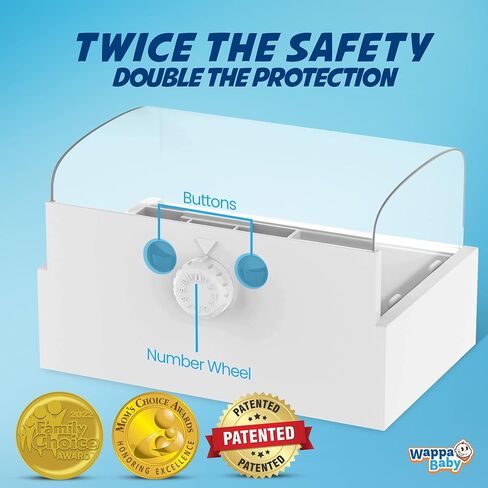 Clear Outlet Cover Box [Patented] Double Lock for Much Better Toddler Proofing, Easier Operation, Simple 3 Step Install with Included Screws. Provides Extra Space Inside for Plugs in Kuwait