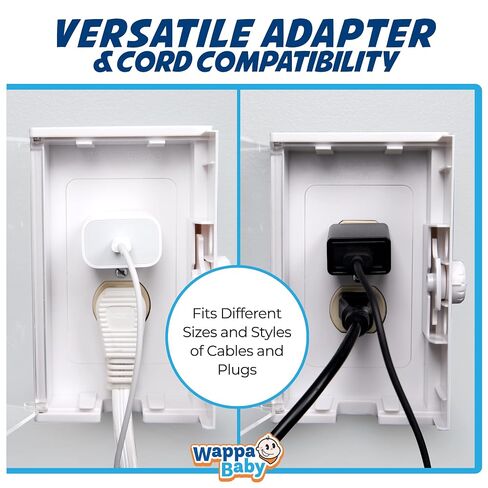Clear Outlet Cover Box [Patented] Double Lock for Much Better Toddler Proofing, Easier Operation, Simple 3 Step Install with Included Screws. Provides Extra Space Inside for Plugs in Kuwait