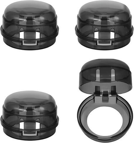 4 Pack Gas Stove Knob Covers, Child Safety Stove Knob Guards with Adhesive Pads, Fits Most Gas Stove and Oven Knobs Under 1.6 Inch Diameter, Black in Kuwait