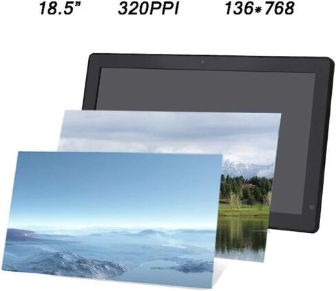 18.5-Inch Digital Photo Frame HD IPS Screen, Music Video Player, Clock Calendar, USB/SD Support, Custom Slideshow, 18.5 in Kuwait