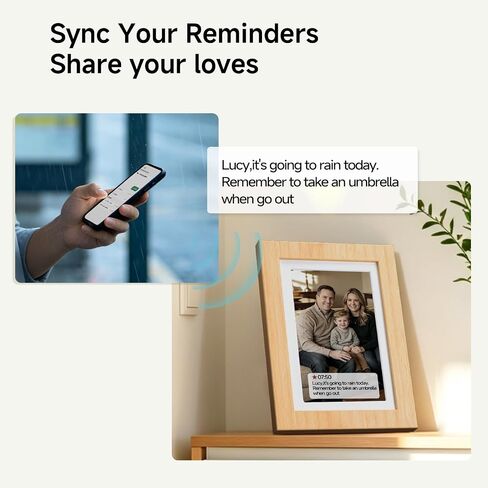 Bigme F7 Pro Smart Digital Photo Frame, ePaper Photo Frame with 7.5 Inch HD Color E-Ink Display, Support Mobile App WiFi Sharing, Calender & Sync Reminders, Long Battery Life, Beech in Kuwait