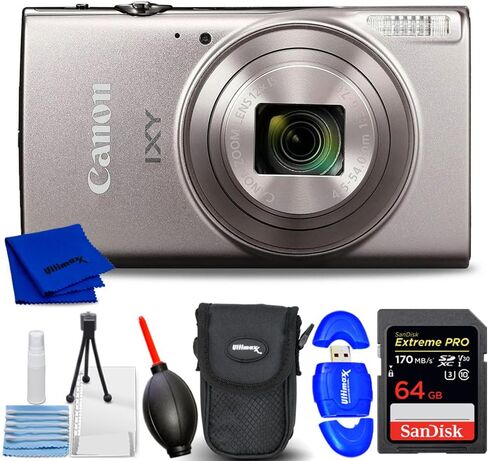 Canon PowerShot IXY 650 (ELPH 360) HS Compact Digital Camera 12x Optical Zoom IXY650 (Silver) (International Verison) (Renewed) in Kuwait