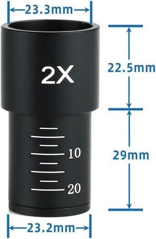 for eysdon Microscope 2X for Barlow Lens for 23.2mm Mount Port Biological Microscope in Kuwait