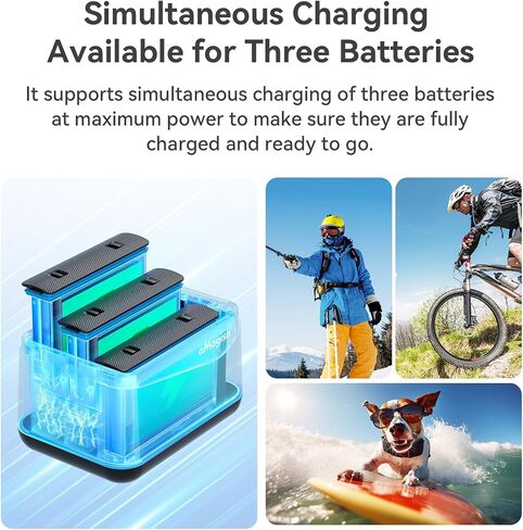Coyktonty Battery Charger Set for Insta360 X5,Simultaneous Charging of Three Batteries (Charger) in Kuwait