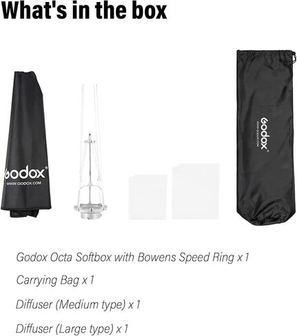 Godox SB-UE 32"/80cm Octagon Softbox Kit, Octa Foldable Umbrella Softbox, Portable Octabox with Bowens Mount Speedring and Carrying Bag for Studio Flash Monolight, Portrait and Product Photography in Saudi Arabia