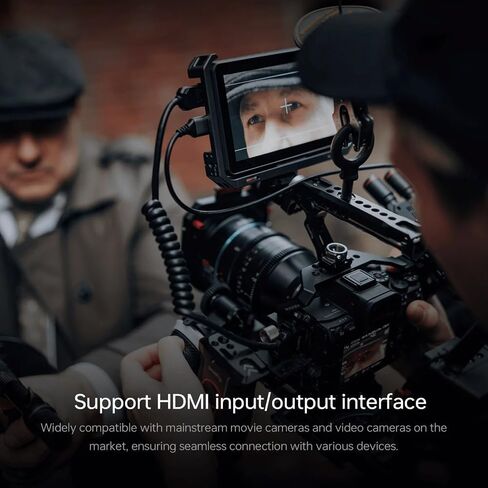 VILTROX DC-X2 6 Inch 2000Nits Camera Video Field Monitor with Rig Cage | Full HD 1920x1080 Touch Screen Director AC Monitor with 4K HDMI Loop in/Out 3D Lut RGB Parade Focus Peaking Full Waveform in Kuwait