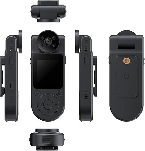 1080P Mini Body Camera, 180° Adjustable Lens, IR Night Vision Portable Recorder for Sports Outdoor Use in Kuwait