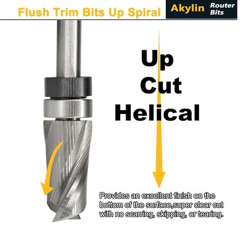 Spiral Flush Trim Router Bit 1/2" Dia. 1" Length, 1/4 Shank in Kuwait