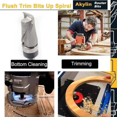 Spiral Flush Trim Router Bit 1/2" Dia. 1" Length, 1/4 Shank in Kuwait