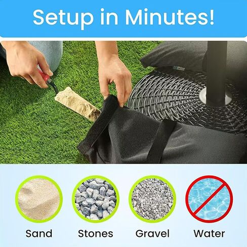 1/4Pcs Umbrella Base Weight Bags Heavy Duty Sandbags for Cantilevers Offset Umbrella Waterproof Oxford Outdoor Furniture in Kuwait