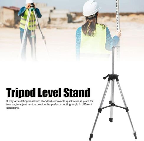 Aluminum Alloy Tripod Stand for Self Leveling Measuring Instruments, 1.5 Meter Adjustable Height with 3 Way Articulating Head, Quick Release Plate, and Integrated Bubble Level in Kuwait