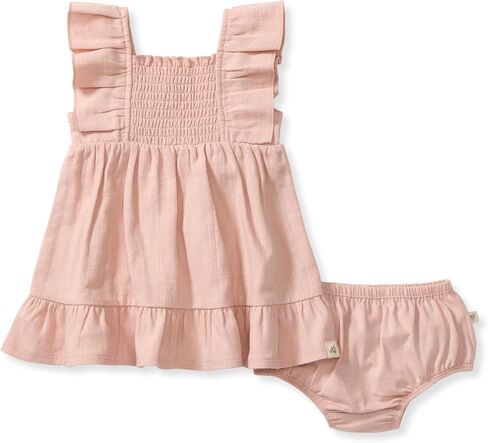 Burt's Bees Baby Baby Girls' Dress and Pantie Set, Infant & Toddler, Short & Long-Sleeve, 100% Organic Cotton in Kuwait