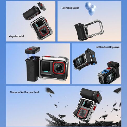 LICAEVEY Quick Release Bluetooth Camera Grip for Ace Pro 2/X5, Magnetic Detachable Handle with Remote Shutter, Long Battery Life & Expansion Cold Shoe Mount in Kuwait