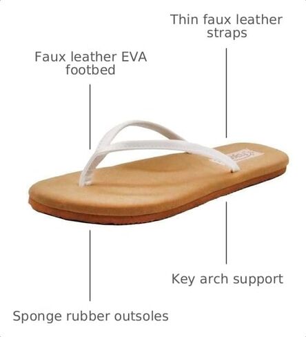 Flojos Women's Fiesta Flat, White/Tan, 8 M US in Kuwait