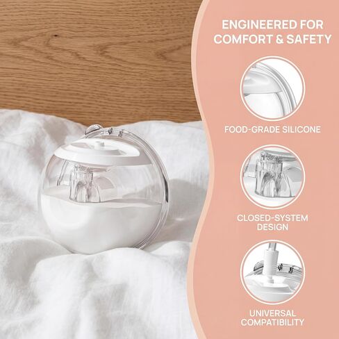 Wearable Silicone Milk Collection Cups, 2 Pack Hands-Free Breast Milk Collector, Soft Food-Grade Silicone Shells for Leaking, Works with Baby Buddha,Spectra,Ameda MYA,Zomee,Freemie(24mm) in Kuwait