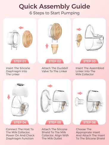 Hands Free Breast Pump Comfortable, Painless Strong Suction Power Rechargeable Electric Breast Pump Smart App Wearable Pump Leakproof 4 Modes Levels Wireless Pump for Driving Office Yoga Sleeping | Portable Cordless Breast Pump for Lactating Moms,Smart Ap in Kuwait