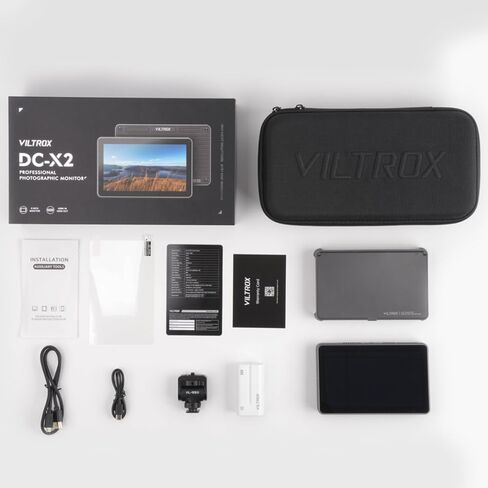 VILTROX DC-X2 6 Inch 2000Nits Camera Video Field Monitor | Full HD 1920x1080 Touch Screen Director AC Monitor with 4K HDMI Loop in/Out 3D Lut RGB Parade Focus Peaking Full Waveform in Kuwait