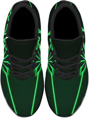 Sonzj-II Marijuana Leaf Shoes Mens Womens Pot Leaf 420 Weed Running Sneakers Cannabis Leaf Walking Tennis Shoes in Kuwait