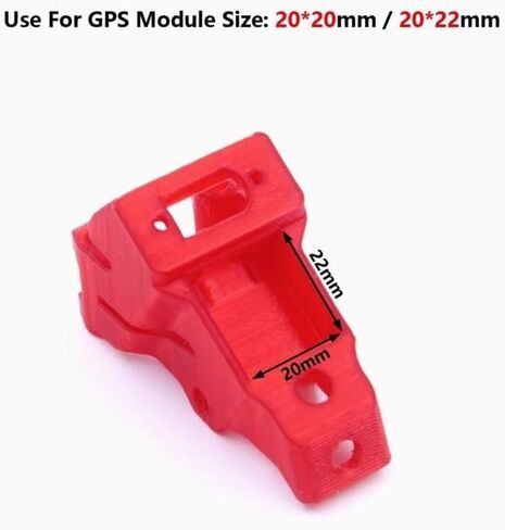 Repair 3D Printed GPS Module Mount XT60 Holder T-Shaped Antenna Fixed SMA Bracket Seat Parts for LongRange FPV Racing Drone Frame Drone Accessories (Color : Red 20x22 GPS) in Kuwait