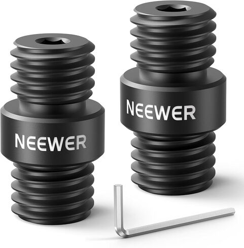 Neewer 15mm Rod Connector, 2 Pack, M12x1.5, Black, For NEEWER Aluminum Alloy 15mm Rods & LWS Shoulder Rigs in Kuwait