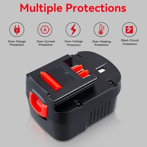 4800mAh HPB12 Ni-MH Replacement for Black and Decker 12V Battery 1 Pack | Fits A1712 FS120B FSB12 HPB12 A12 A12-XJ A12EX, Compatible with 12V Cordless Power Tools in Kuwait