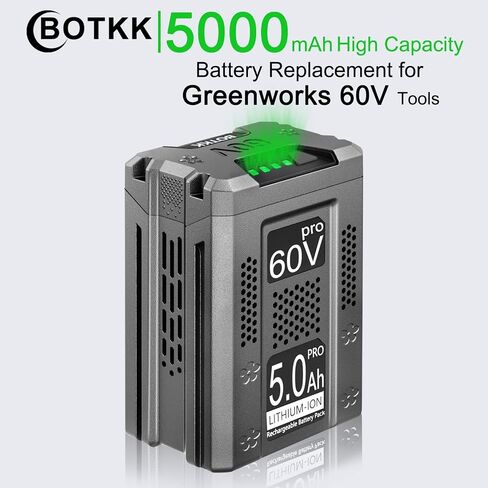 Upgraded! 5000mAh Replacement for Greenworks 60v Battery LB60A02 LB60A03 LB602 LB6025 Compatible with greenworks 60V Cordless Power Tools in Saudi Arabia