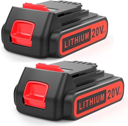 Futurebatt 2-Pack High-Output 6.0Ah 20V Battery Replacement for Black+Decker 20V Tools LB20 LBX20 LBXR20 LBXR20B LBXR2020 LBX4020 LB2X4020 LST220 Battery in Kuwait