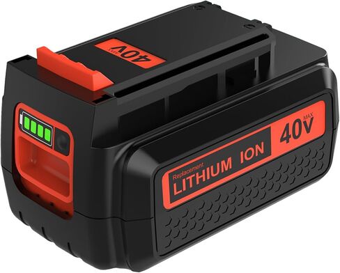 1 Pack 4Ah Replacement for Black and Decker 40V Battery LBX2540(Orange) | Compatible with Black and Decker 40 Volt Batteries LBX2040 LBX1540 LBXR36 LBXR2036 LST540 LCS1240 LST136W Power+ Tools in Kuwait
