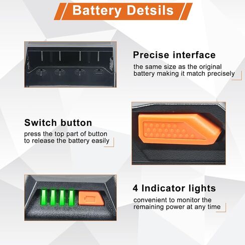 DTK 2 Packs 6500mAh Battery Replacement for RIDGID 18V Battery R840087 R840086 R840085 R840084 R840083 AC840085 AC840086 AC840087P AC840089 Tools 2 Packs in Kuwait