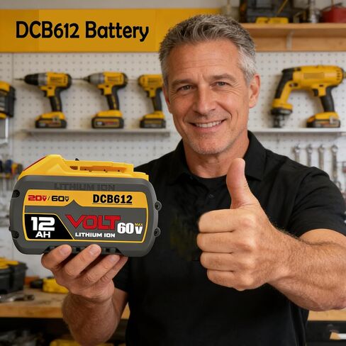 12000mAh Replace for Dewalt 20V/60V Max Lithium Ion Battery DCB612 DCB615 DCB609, Compatible with Dewalt 20V/60V Cordless Power Tools in Kuwait