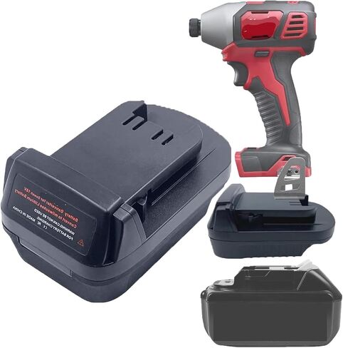 UNIKI Battery Adapter for makita 18V Battery to for Milwaukee Tool，Fit for makita 18V Lithium Batteries, Work for Milwaukee M18 18V MAX Cordless Tool in Kuwait