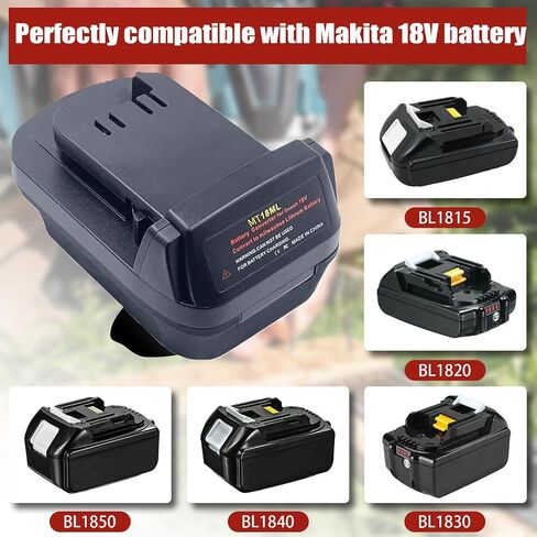 UNIKI Battery Adapter for makita 18V Battery to for Milwaukee Tool，Fit for makita 18V Lithium Batteries, Work for Milwaukee M18 18V MAX Cordless Tool in Kuwait