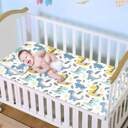 Cartoon Cute Dinosaur Cooling Baby Mattress pad Protector 28" x 52" Washable Bed Pads for Kids, Adult in Kuwait