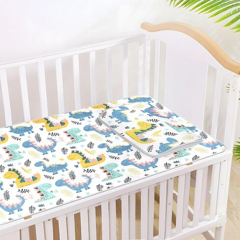 Cartoon Cute Dinosaur Cooling Baby Mattress pad Protector 28" x 52" Washable Bed Pads for Kids, Adult in Kuwait