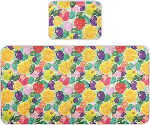 Colorful Summer Fruits Cooling Baby Crib Mattress pad 28" x 52" Ultra Soft Crib Padding for Sides for Baby&Toddler in Kuwait