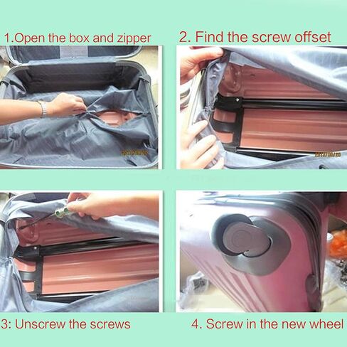 1 Pair A19 Trolley Case Luggage Wheel Repair Suitcase Parts Accessories Wheel Replacement Wheels in Kuwait
