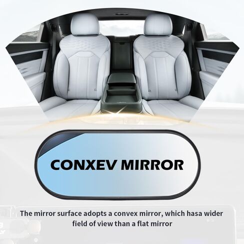 HD Car Mirror for Baby,360° Adjustable Rear View Mirrors Provides a Wide Field of Vision & Observation of the Rear Seat,Clip-on/Stick-on Convex Mirrors Baby Mirror for Car in Kuwait