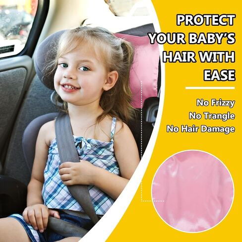 Tegeme 4 Pcs Silk Car seat Head Cover for Baby Satin Cover,Dark Colors in Kuwait