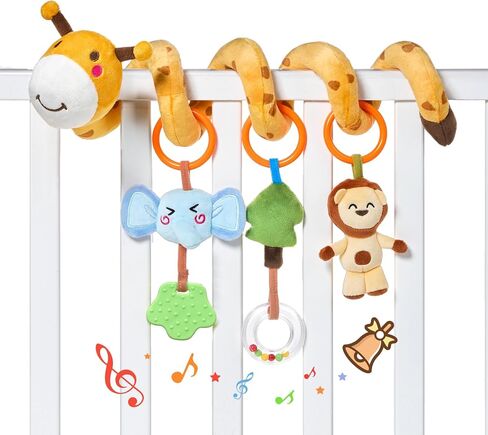 TUMAMA Baby Stroller Arch Toy,Portable Baby Mobile, Infants 0-12 Months | Car Seat Crib Accessories Travel Activity Arch for Babies,Easy Clip to Car Seat Stroller Crib in Kuwait