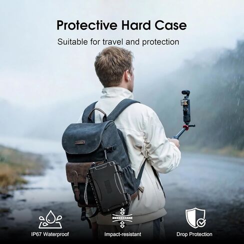 Carrying Travel Hard Case for Insta360 Luna Ultra Pocket 4 Pro Accessories | For DJI Osmo Pocket 4 3 4P Creator Combo /For Xtra Muse Accessories DIY Waterproof Carrying Bag Vlogging (Case Only) in Kuwait