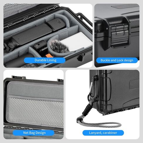 Carrying Travel Hard Case for Insta360 Luna Ultra Pocket 4 Pro Accessories | For DJI Osmo Pocket 4 3 4P Creator Combo /For Xtra Muse Accessories DIY Waterproof Carrying Bag Vlogging (Case Only) in Kuwait