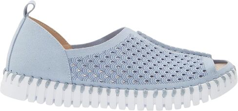 Ilse Jacobsen Women's Tulip 9377 Open-Toe Slip-On Flat | Lightweight Comfort Shoe | Breathable Laser-Cut Upper | Flexible Rubber Sole in Kuwait