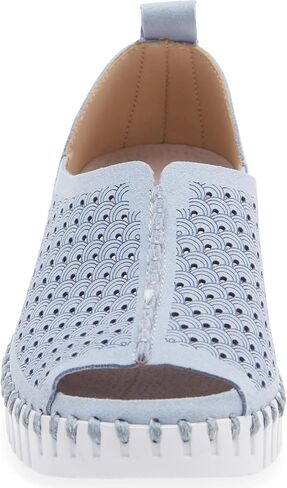 Ilse Jacobsen Women's Tulip 9377 Open-Toe Slip-On Flat | Lightweight Comfort Shoe | Breathable Laser-Cut Upper | Flexible Rubber Sole in Kuwait