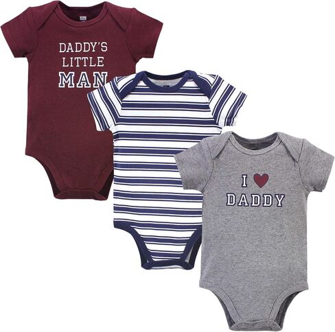 Hudson Baby Unisex Cotton Bodysuits, Boy Daddy, 0-3 Months in Kuwait